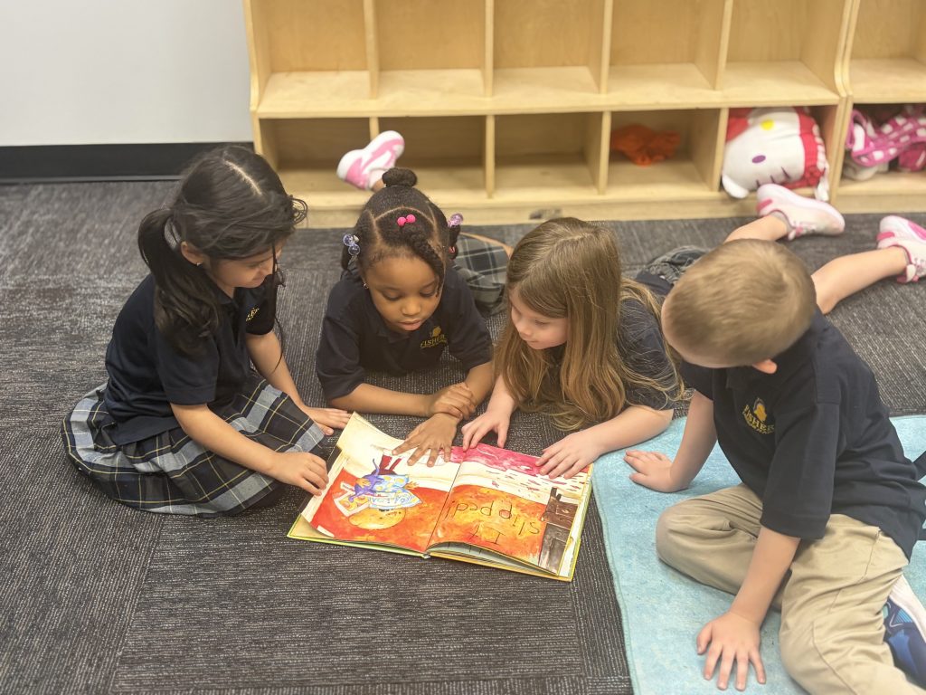 Fishers Christian Academy students reading together