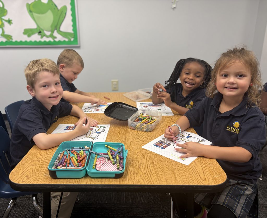 Fishers Christian Academy students in class